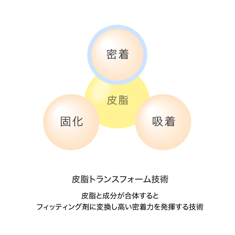 皮脂と強力タッグで3つの働き イメージ1