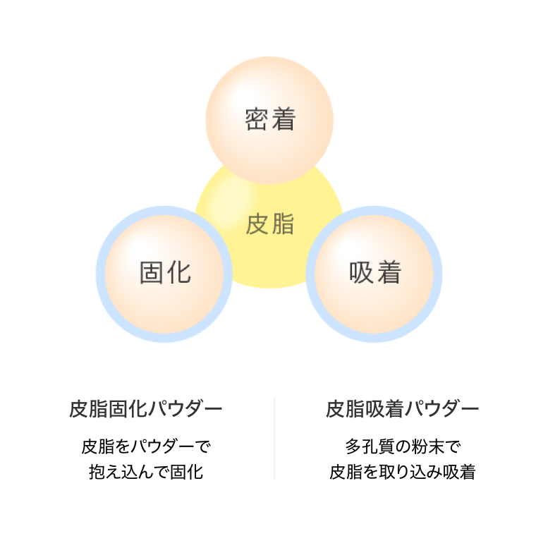 皮脂と強力タッグで3つの働き イメージ2